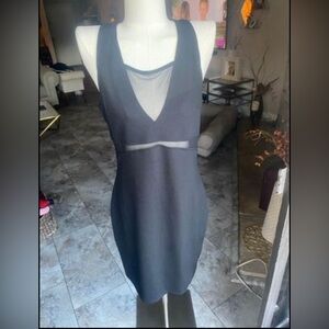 ONLY ONE Size L Slinky Black Dress with Cutouts